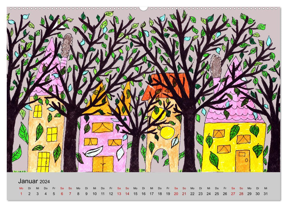 Fantastic Paradise Trees (CALVENDO Premium Wall Calendar 2024) 