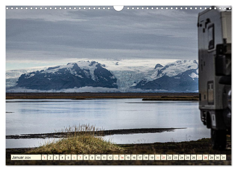 Overlanding on Iceland - Crisscross the island with the 4x4 camper (CALVENDO wall calendar 2024) 