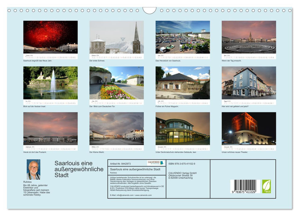 Sarrelouis une ville extraordinaire (calendrier mural CALVENDO 2024) 