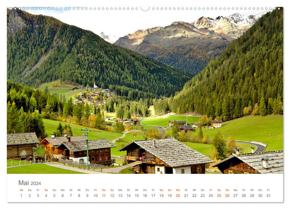 Automne doré au Tyrol du Sud (calendrier mural CALVENDO Premium 2024) 