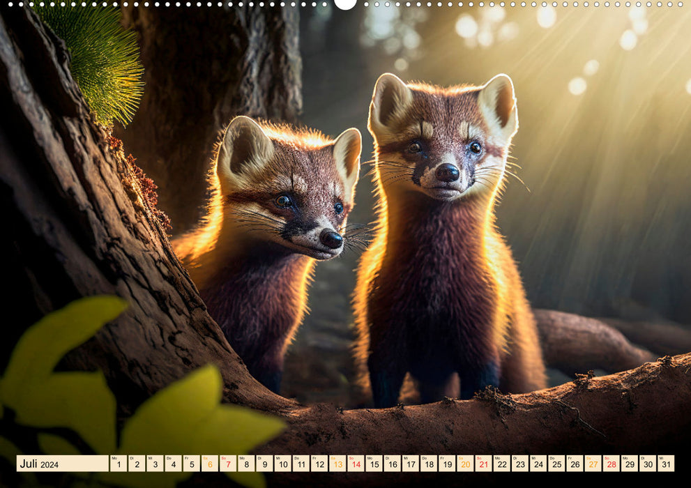 Cute wildlife - discover the world together (CALVENDO wall calendar 2024) 