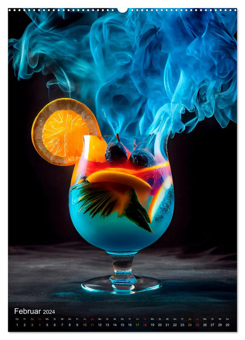 Cocktails - Un plaisir éprouvé réinterprété (calendrier mural CALVENDO 2024) 