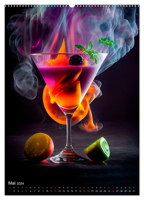 Cocktails - Tried and tested enjoyment reinterpreted (CALVENDO wall calendar 2024) 