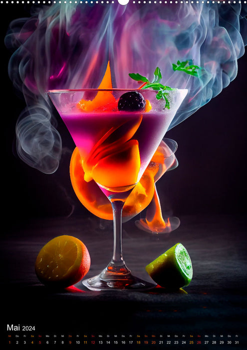 Cocktails - Un plaisir éprouvé réinterprété (Calendrier mural CALVENDO Premium 2024) 