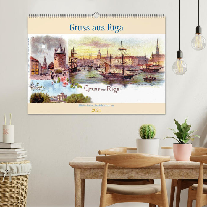 Gruss aus Riga - Historische Ansichtskarten (CALVENDO Wandkalender 2024)