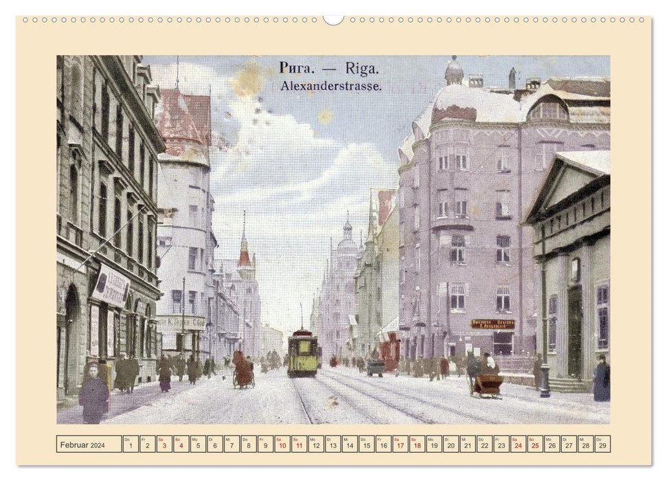 Gruss aus Riga - Historische Ansichtskarten (CALVENDO Wandkalender 2024)