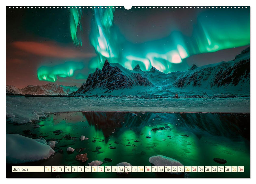 Northern Lights - Aurora Borealis, beautiful and mysterious (CALVENDO Premium Wall Calendar 2024) 