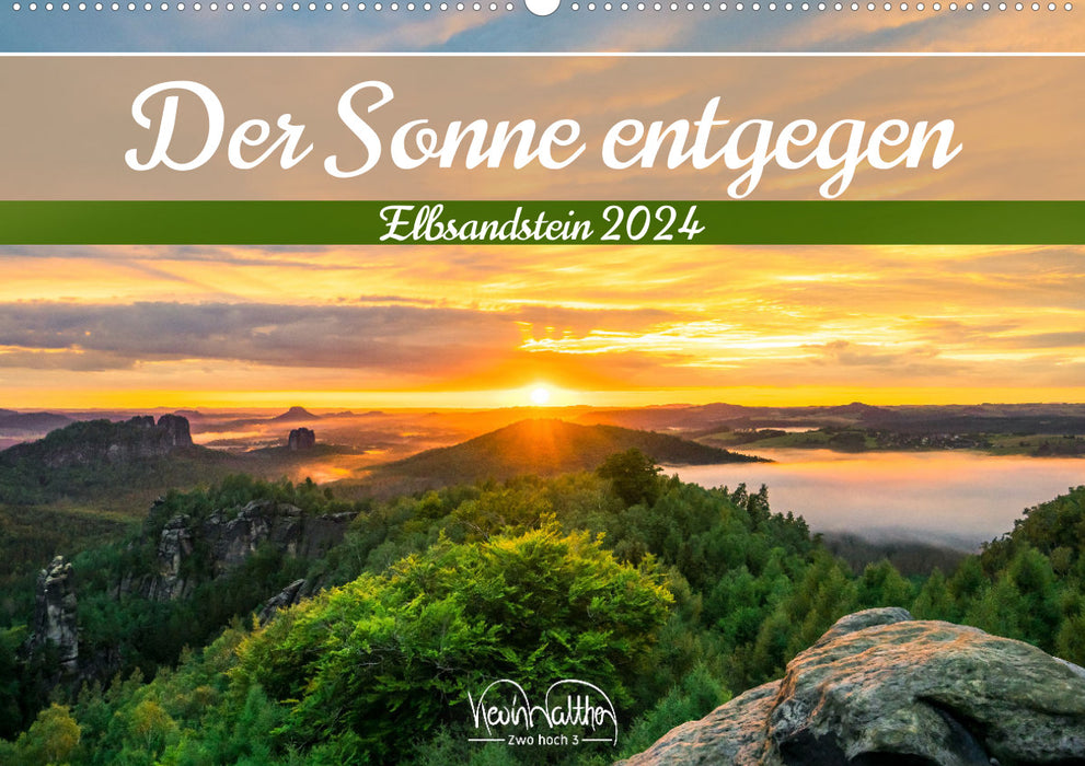 Der Sonne entgegen – Elbsandstein (CALVENDO Wandkalender 2024)
