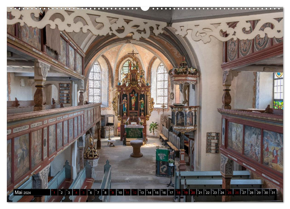 Églises margraves. Un trésor précieux (Calendrier mural CALVENDO Premium 2024) 