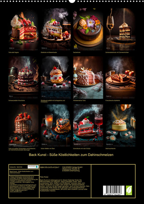 Art de la pâtisserie - des délices sucrés à fondre (Calendrier mural CALVENDO Premium 2024) 