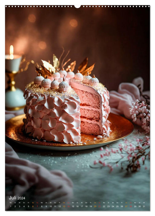 Baking art - sweet delicacies to melt away (CALVENDO Premium Wall Calendar 2024) 