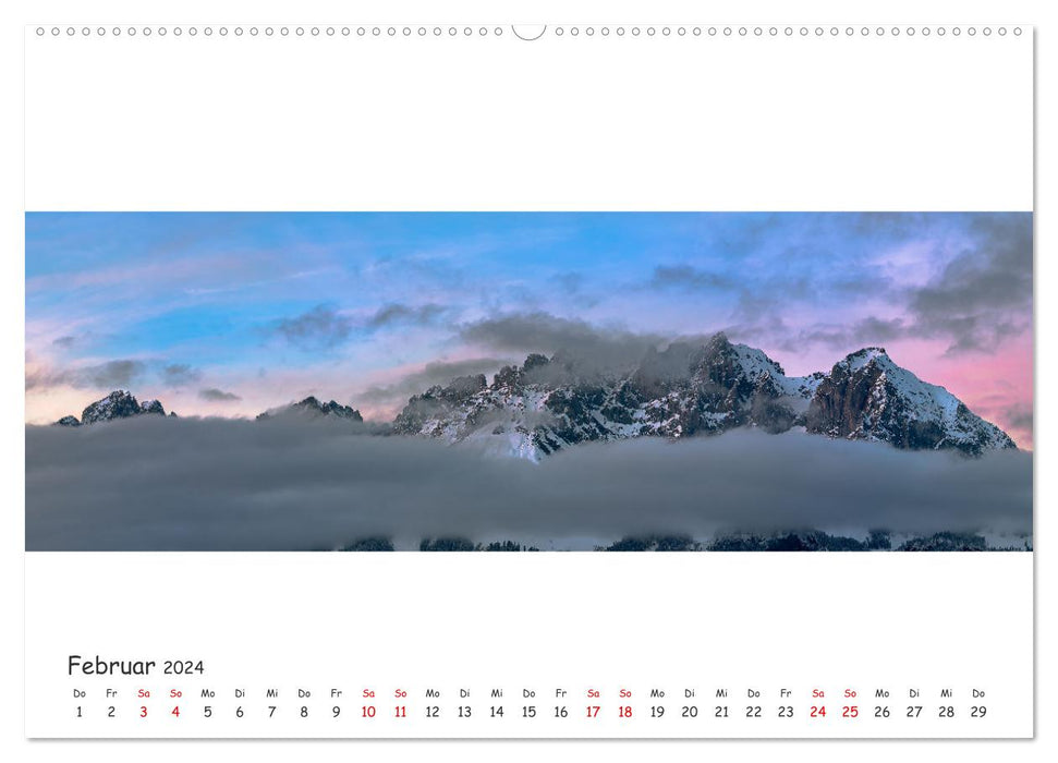 Wilder Kaiser Panorama 2024 (CALVENDO Premium Wall Calendar 2024) 