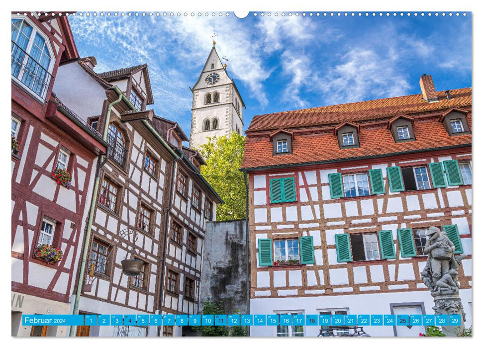 Meersburg - pittoreske Kleinstadt am Bodensee (CALVENDO Wandkalender 2024)
