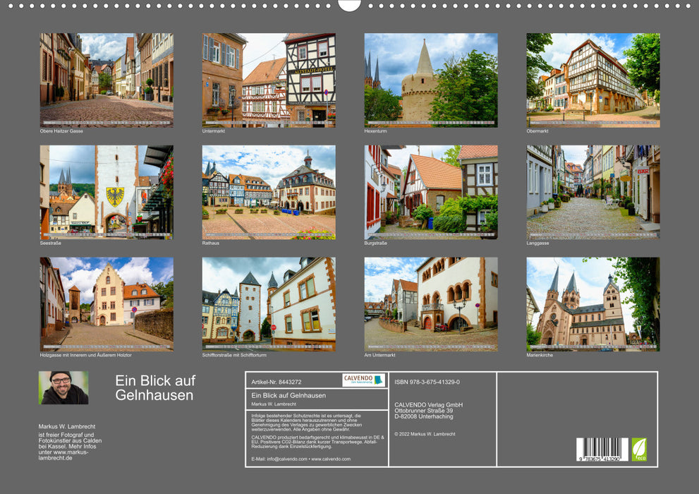 Ein Blick auf Gelnhausen (CALVENDO Wandkalender 2024)