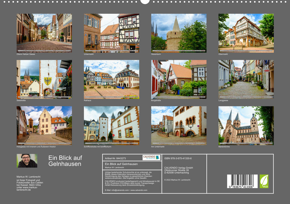 Ein Blick auf Gelnhausen (CALVENDO Premium Wandkalender 2024)