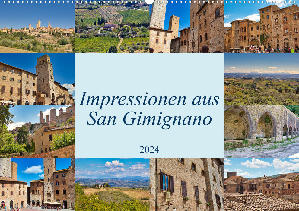 Impressionen aus San Gimignano (CALVENDO Wandkalender 2024)
