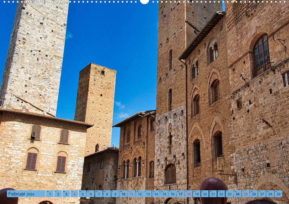 Impressionen aus San Gimignano (CALVENDO Wandkalender 2024)