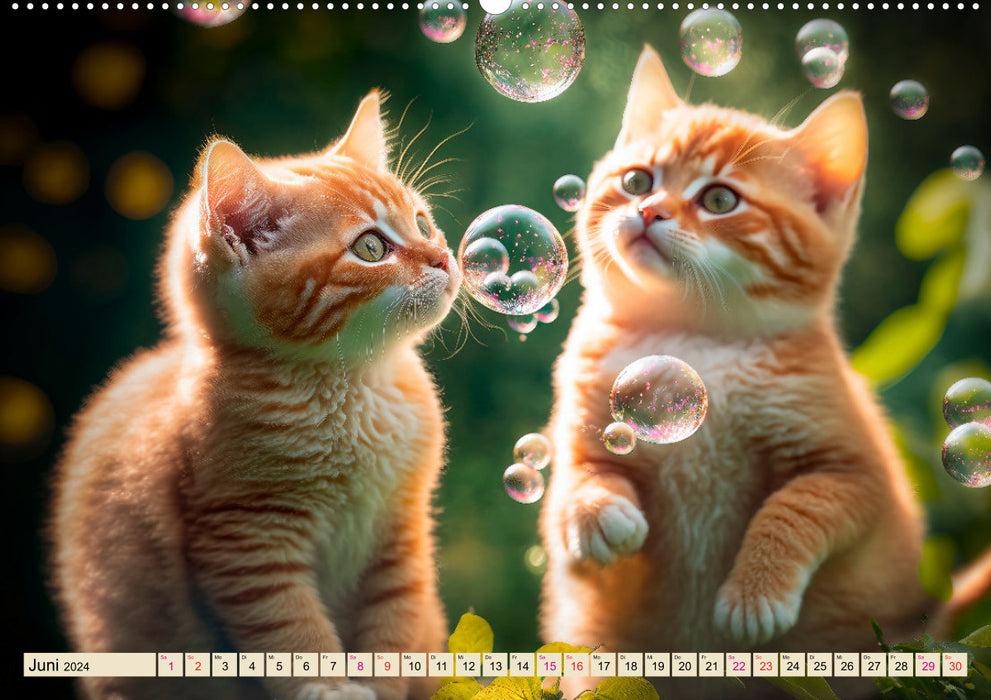 Katzen Freunde (CALVENDO Wandkalender 2024)