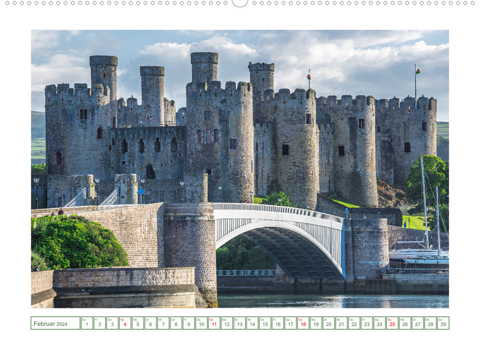 Rundreise: Wales in fünf Tagen (CALVENDO Premium Wandkalender 2024)