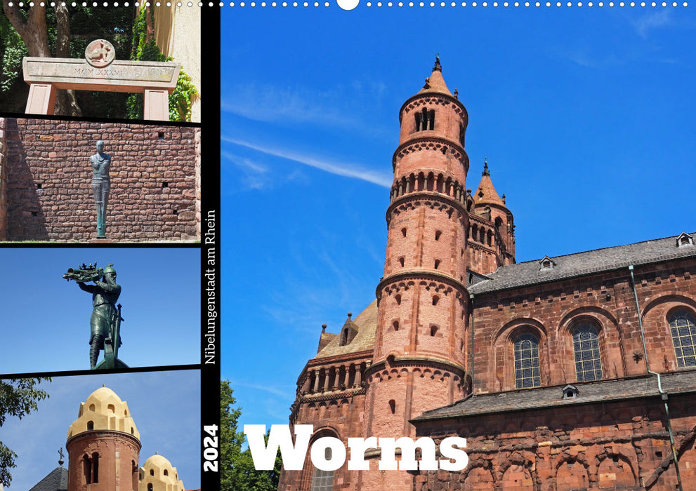 Worms-Nibelungenstadt am Rhein (CALVENDO Wandkalender 2024)