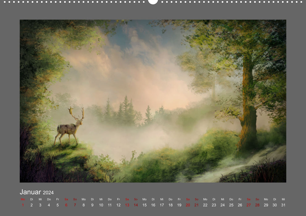 Geheimnisse des alten Waldes (CALVENDO Premium Wandkalender 2024)