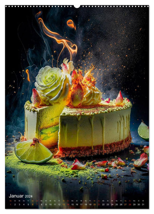 Desserts - Des gourmandises sucrées à fondre (Calendrier mural CALVENDO Premium 2024) 