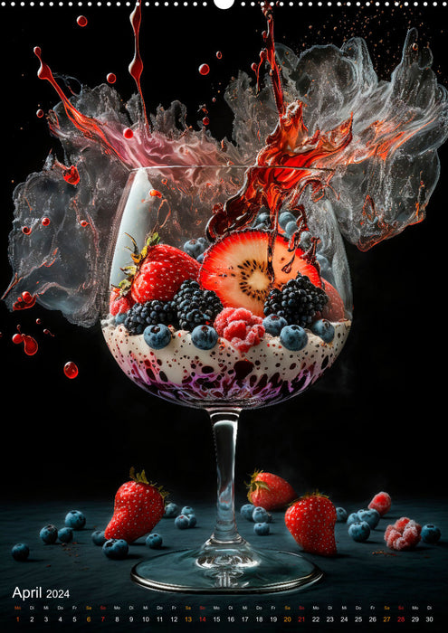 Desserts - Süße Köstlichkeiten zum Dahinschmelzen (CALVENDO Premium Wandkalender 2024)