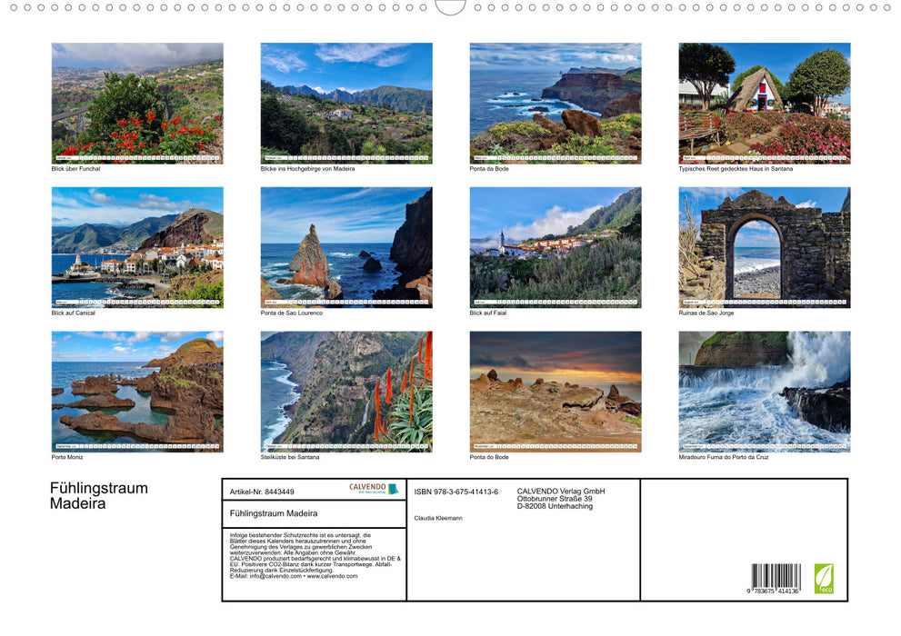 Spring Dream Madeira (CALVENDO Wall Calendar 2024) 
