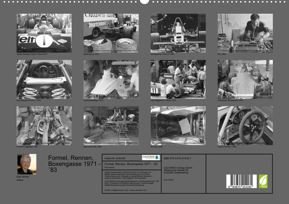 Formel, Rennen, Boxengasse  1971-´83 (CALVENDO Premium Wandkalender 2024)