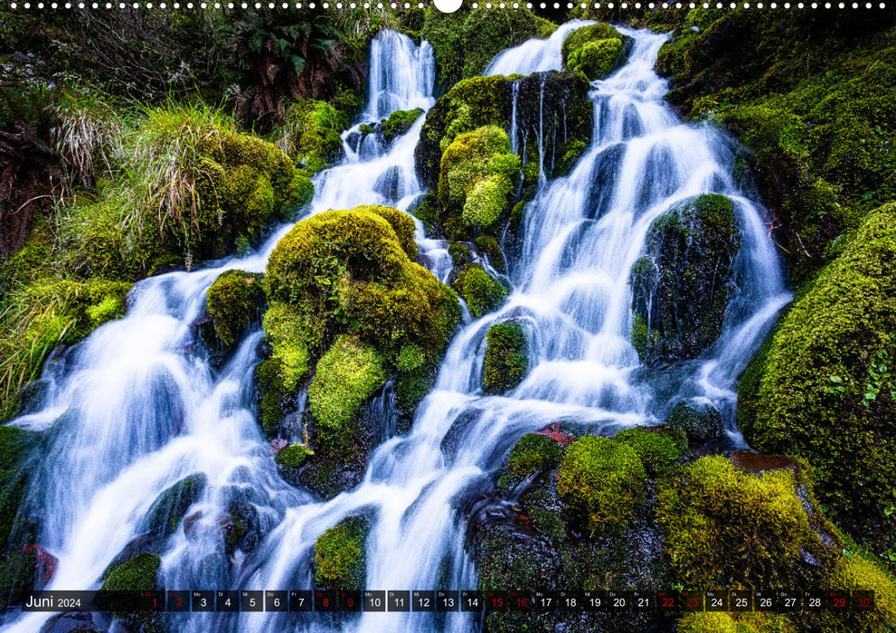 Der Norden Neuseelands: Vulkane, Wasserfälle und imposante Strände (CALVENDO Premium Wandkalender 2024)