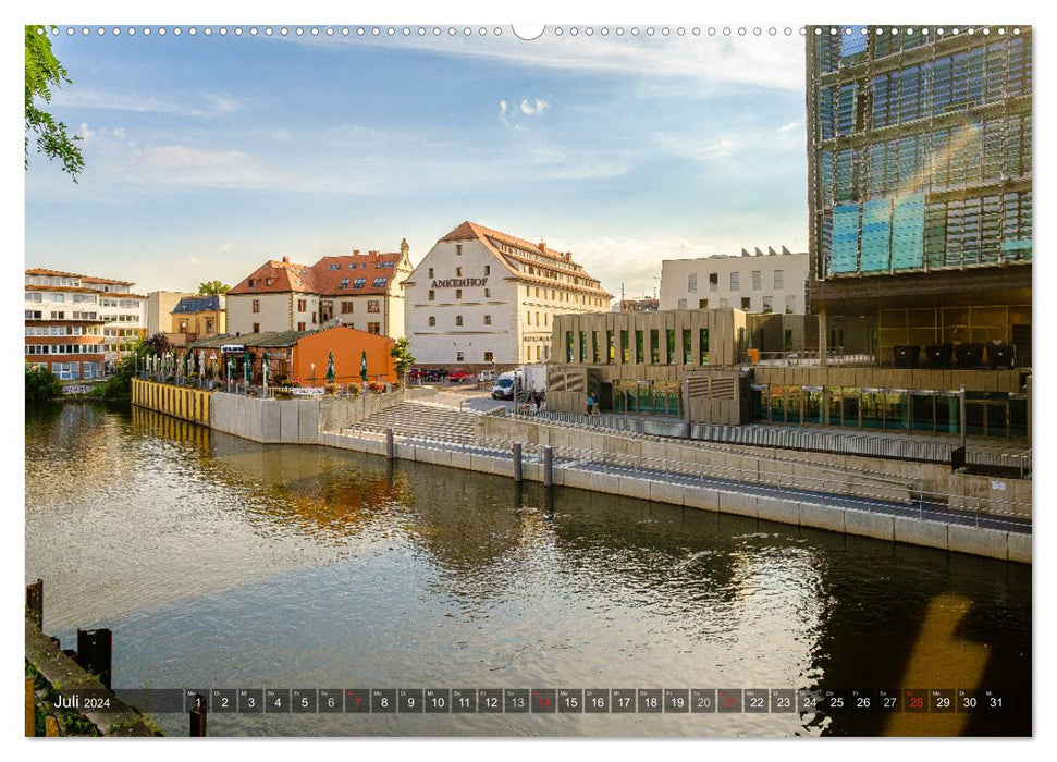 Ein Blick auf Halle an der Saale (CALVENDO Premium Wandkalender 2024)