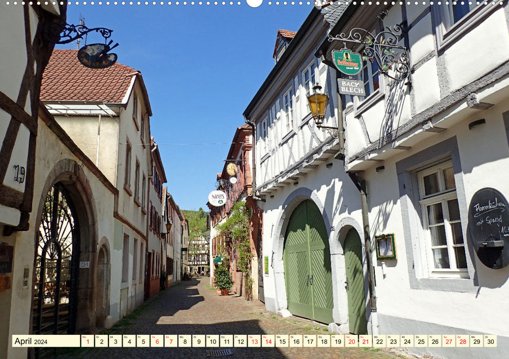 Neustadt an der Weinstaße - bâtiments à colombages, vins et rues agréables (Calendrier mural CALVENDO Premium 2024) 