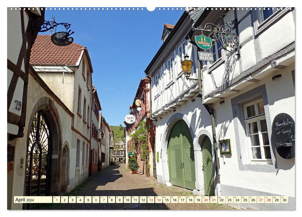 Neustadt an der Weinstaße - bâtiments à colombages, vins et rues agréables (Calendrier mural CALVENDO Premium 2024) 