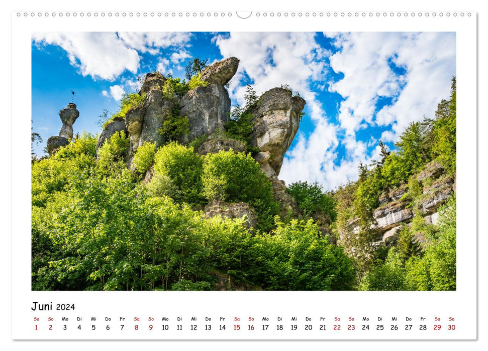 Franconian Switzerland - sights of the mountain and hilly landscape (CALVENDO wall calendar 2024) 