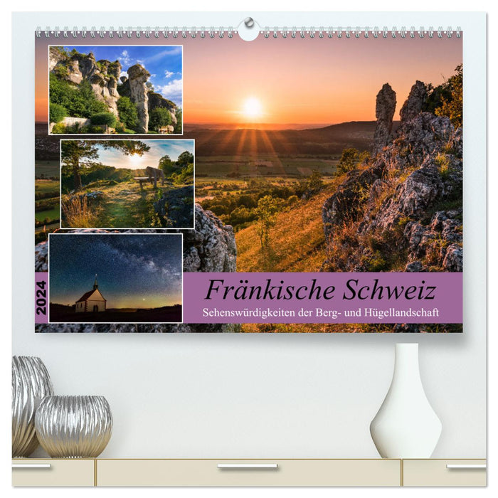 Franconian Switzerland - sights of the mountain and hilly landscape (CALVENDO Premium Wall Calendar 2024) 