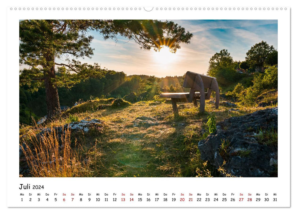 Franconian Switzerland - sights of the mountain and hilly landscape (CALVENDO Premium Wall Calendar 2024) 