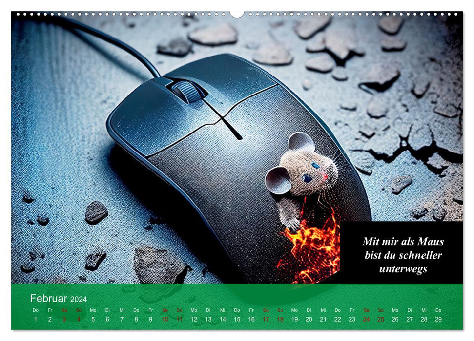 Tierisch lustiger Kalender für alle IT-Experten - oder glauben zu sein (CALVENDO Wandkalender 2024)