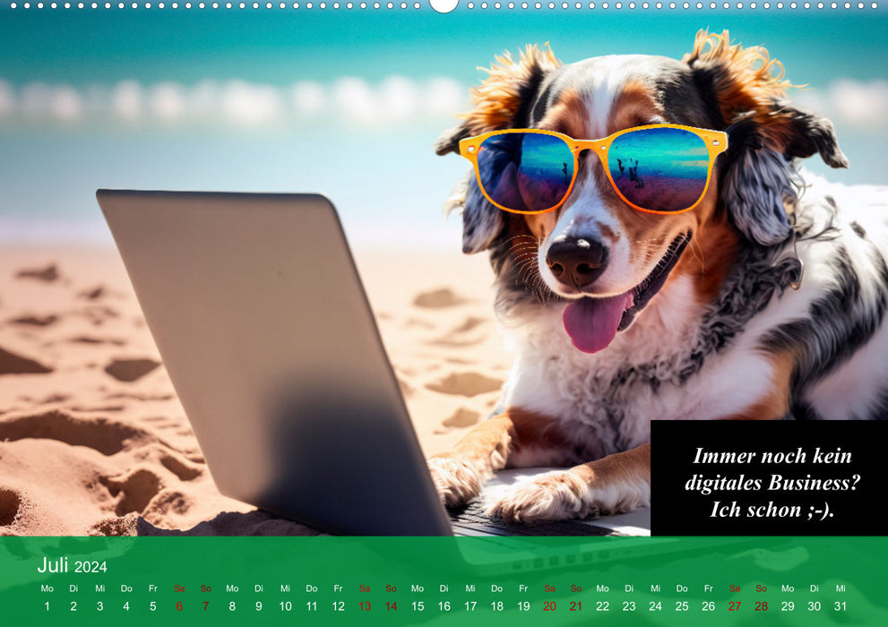 Tierisch lustiger Kalender für alle IT-Experten - oder glauben zu sein (CALVENDO Wandkalender 2024)
