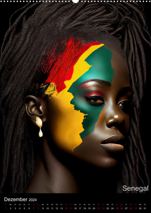 Beautés africaines (Calendrier mural CALVENDO 2024) 