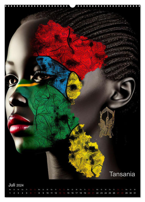 Afrikanische Schönheiten (CALVENDO Premium Wandkalender 2024)