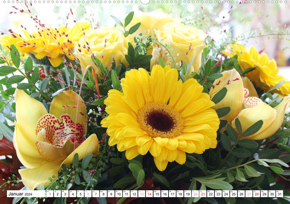 Splendeur des fleurs - fleurs et bouquets (Calendrier mural CALVENDO Premium 2024) 
