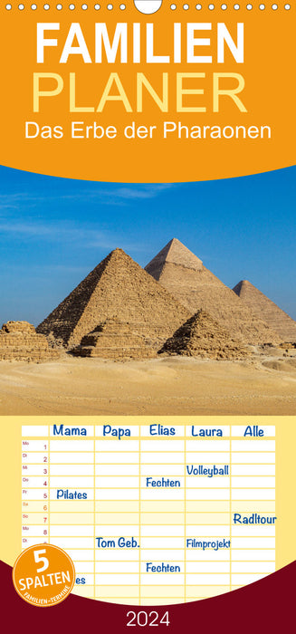L'héritage des pharaons (Agenda familial CALVENDO 2024) 