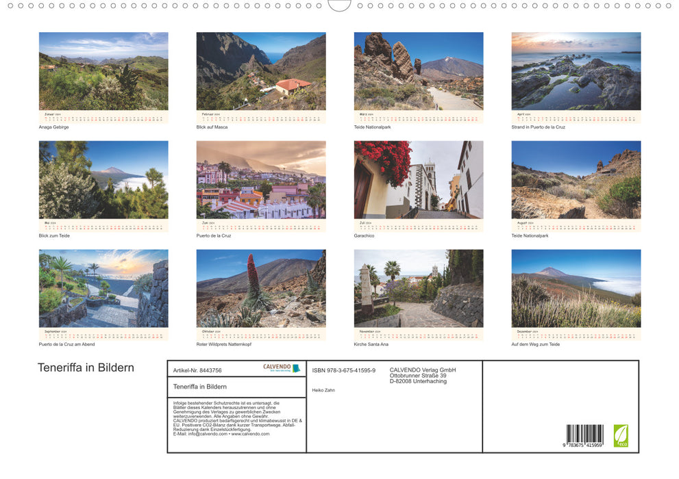 Tenerife in pictures (CALVENDO wall calendar 2024) 