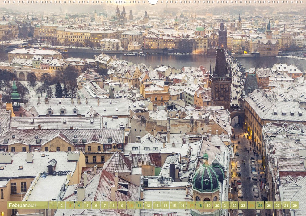 Winter magic in Prague (CALVENDO wall calendar 2024) 