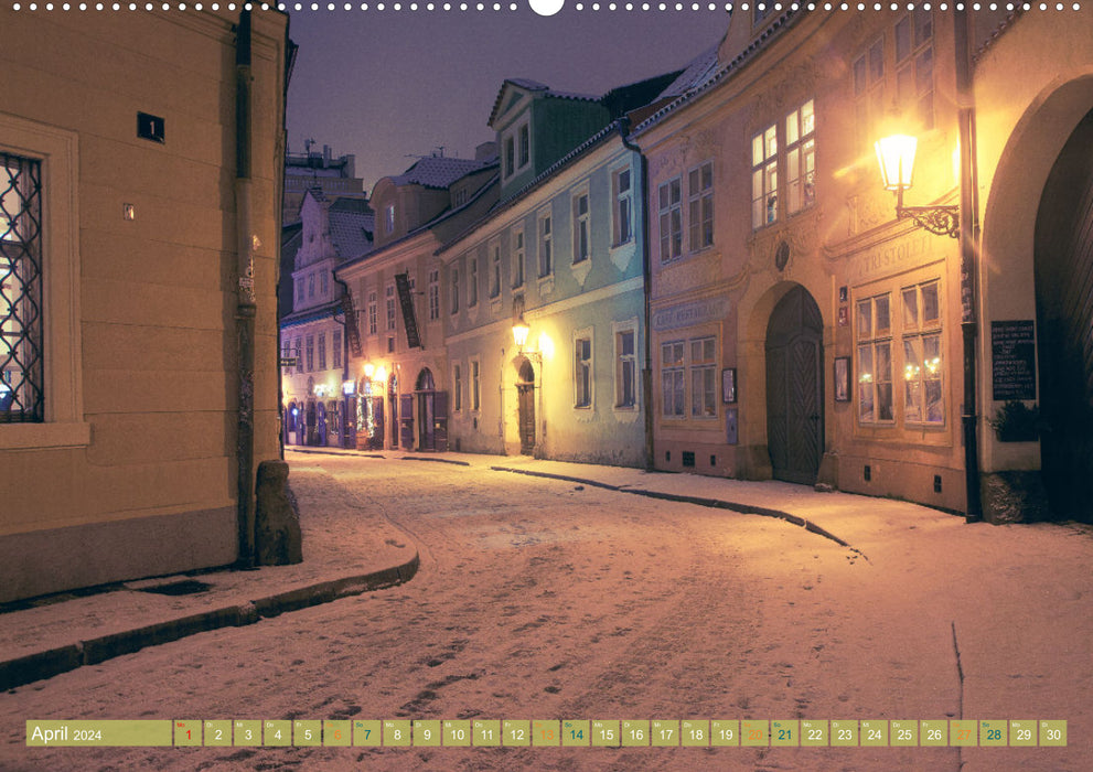 Winterzauber in Prag (CALVENDO Wandkalender 2024)