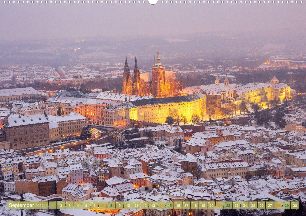 Winter magic in Prague (CALVENDO wall calendar 2024) 