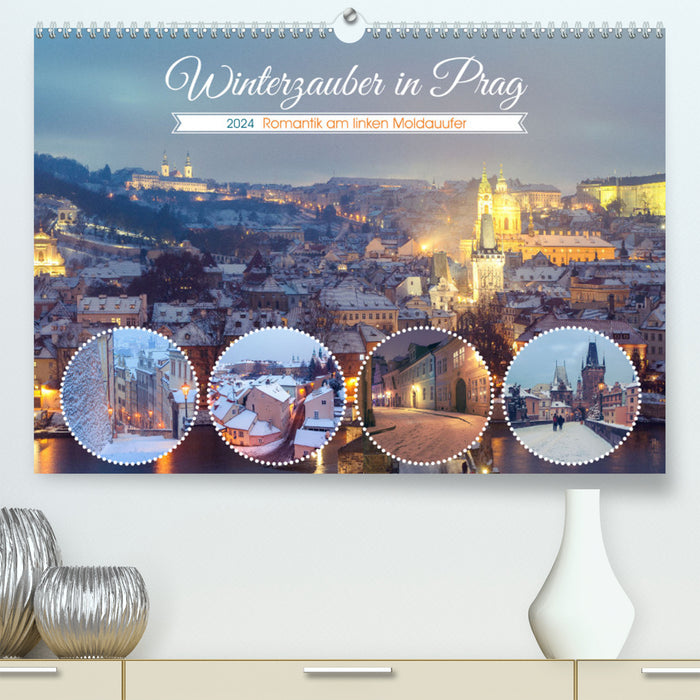 Winter magic in Prague (CALVENDO Premium Wall Calendar 2024) 