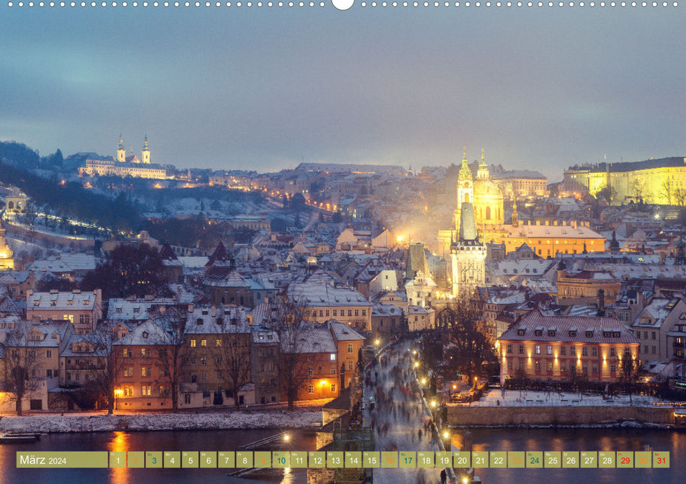 Winterzauber in Prag (CALVENDO Premium Wandkalender 2024)