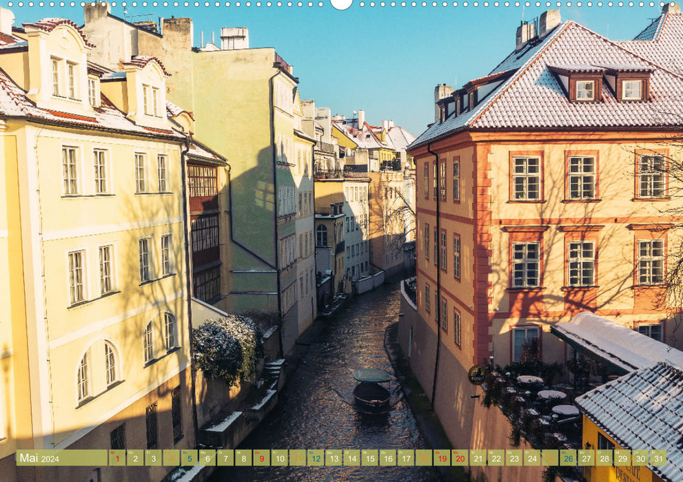 Magie hivernale à Prague (Calendrier mural CALVENDO Premium 2024) 