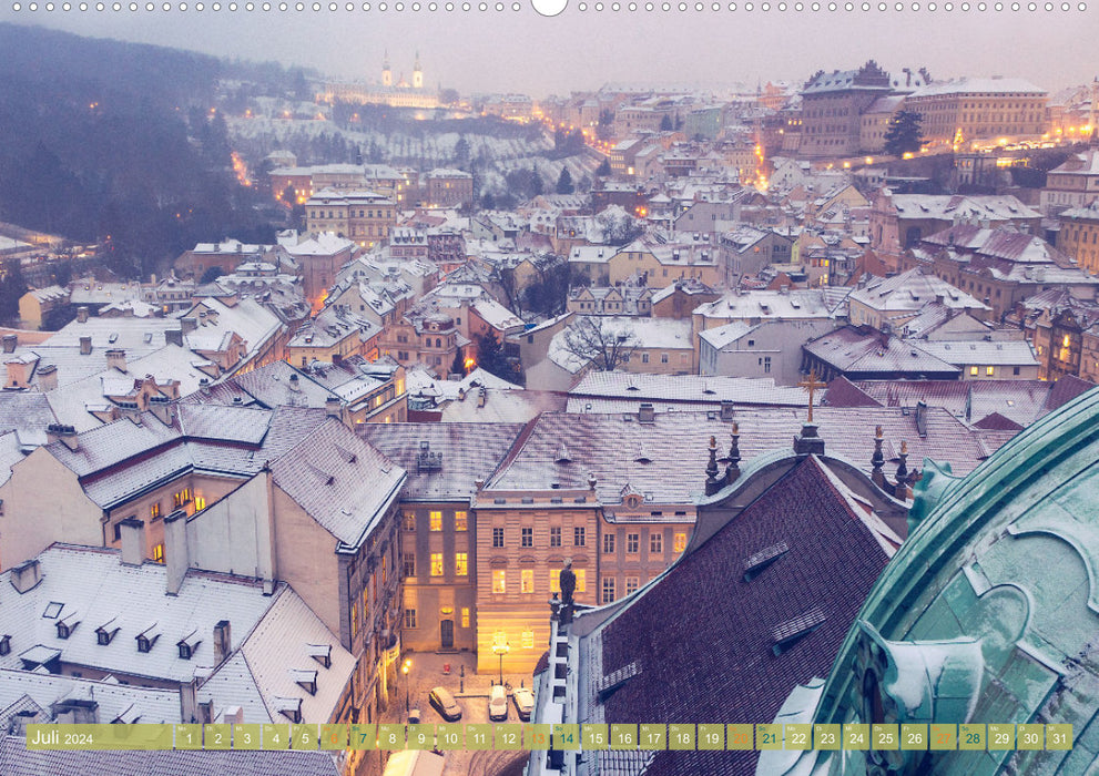 Winter magic in Prague (CALVENDO Premium Wall Calendar 2024) 
